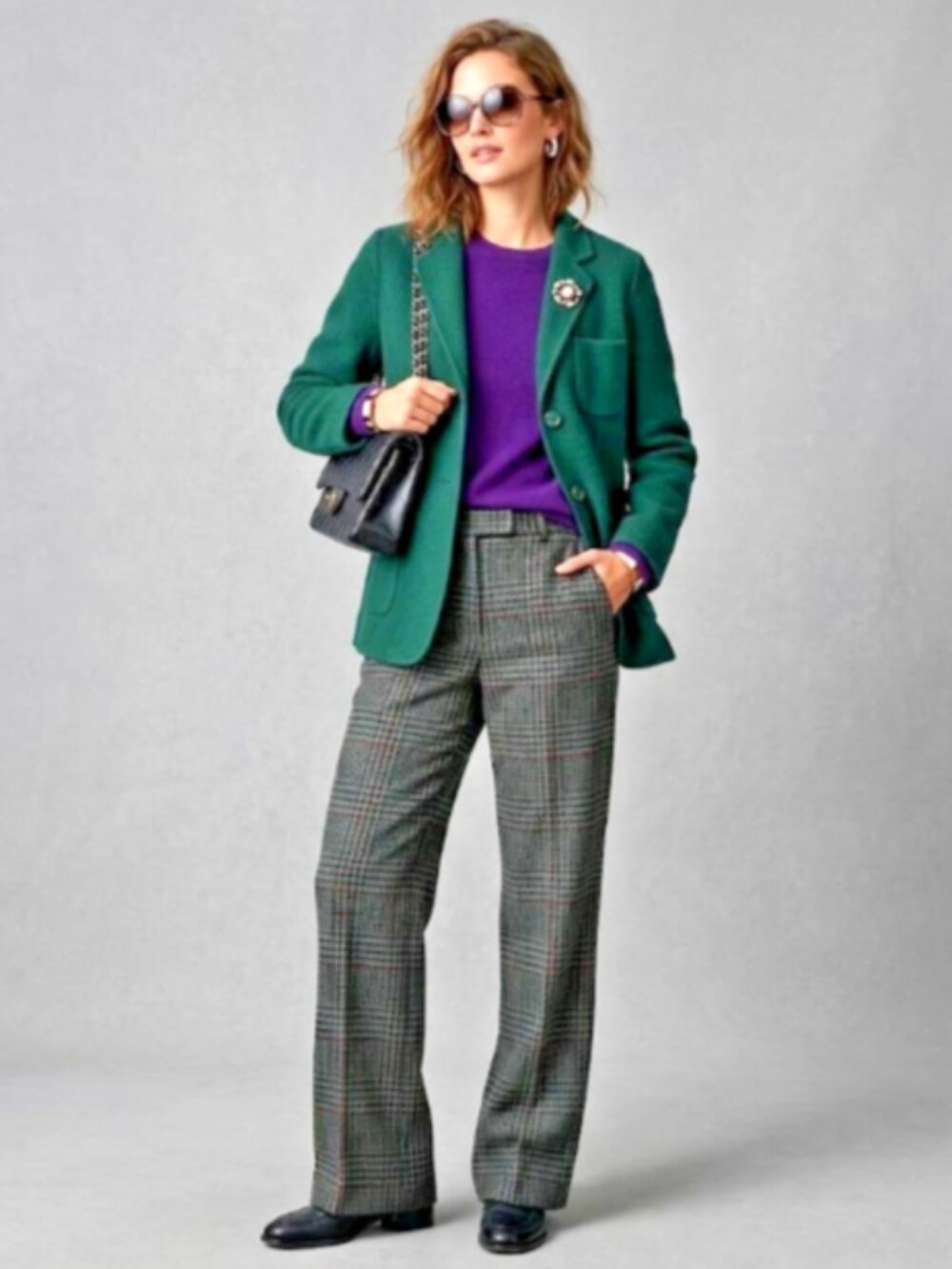 Talbots Forest Green Size 10 Wool Blend Single Breast Two Button Jacket Blazer